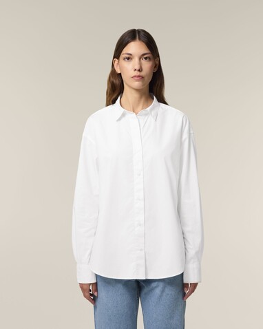 Stella Styler Shirt - Das Relaxed Damen-Popelinehemd - White - XXL bedrucken, Art.-Nr. STWW973C0012X Stella Styler Shirt - Das Relaxed Damen-Popelinehemd - White - XXL bedrucken, Art.-Nr. STWW973C0012X