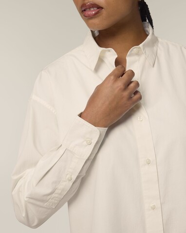 Stella Styler Shirt - Das Relaxed Damen-Popelinehemd - Cream - XXL bedrucken, Art.-Nr. STWW973C3612X
