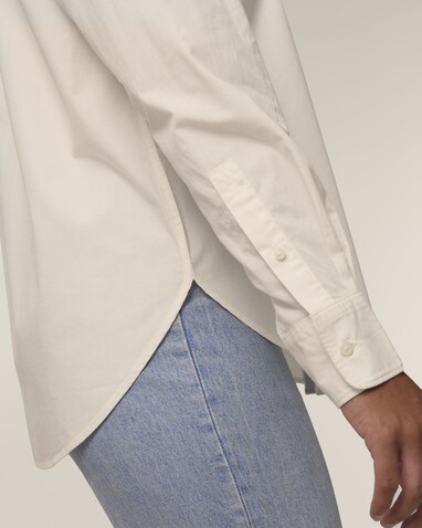 Stella Styler Shirt - Das Relaxed Damen-Popelinehemd - Cream - M bedrucken, Art.-Nr. STWW973C3611M
