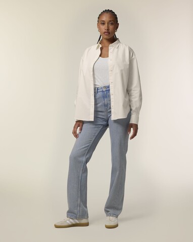 Stella Styler Shirt - Das Relaxed Damen-Popelinehemd - Cream - S bedrucken, Art.-Nr. STWW973C3611S Stella Styler Shirt - Das Relaxed Damen-Popelinehemd - Cream - S bedrucken, Art.-Nr. STWW973C3611S