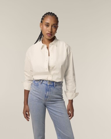 Stella Styler Shirt - Das Relaxed Damen-Popelinehemd - Cream - L bedrucken, Art.-Nr. STWW973C3611L Stella Styler Shirt - Das Relaxed Damen-Popelinehemd - Cream - L bedrucken, Art.-Nr. STWW973C3611L