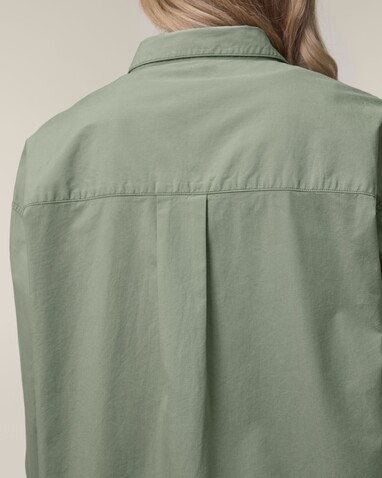 Stella Styler Shirt - Das Relaxed Damen-Popelinehemd - Soft Khaki - XXL bedrucken, Art.-Nr. STWW973C3672X