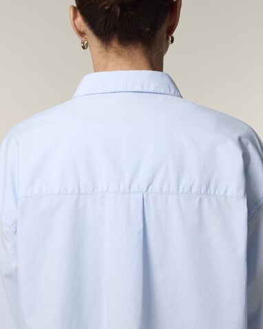 Stella Styler Shirt - Das Relaxed Damen-Popelinehemd - Summer Blue - XL bedrucken, Art.-Nr. STWW973C3661X Stella Styler Shirt - Das Relaxed Damen-Popelinehemd - Summer Blue - XL bedrucken, Art.-Nr. STWW973C3661X