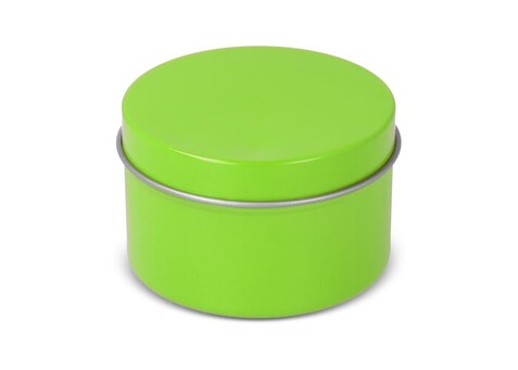 Scented candle recycled tin big - Hellgrün bedrucken, Art.-Nr. LT90741-N0032