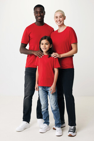 Iqoniq Koli Kids T-Shirt aus recycelter Baumwolle rot bedrucken, Art.-Nr. T6100.029.1314