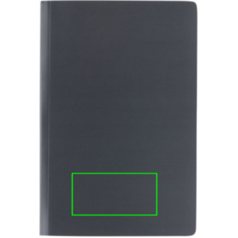 Impact Softcover A5 Notizbuch mit Steinpapier anthrazit bedrucken, Art.-Nr. P774.212