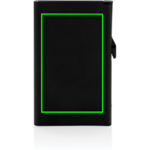 Aluminium RFID Kartenhalter schwarz bedrucken, Art.-Nr. P820.041