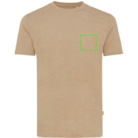 IQONIQ Manuel ungefärbtes T-Shirt aus recycelter Baumwolle heather brown bedrucken, Art.-Nr. T9101.017.L