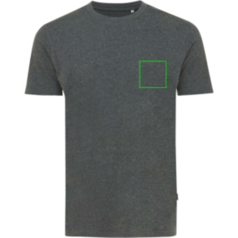 IQONIQ Manuel ungefärbtes T-Shirt aus recycelter Baumwolle heather anthracite bedrucken, Art.-Nr. T9101.014.L