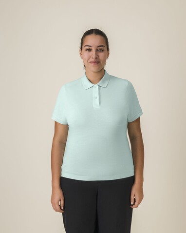 Stella Coaster - Das Damen-Polo - Caribbean Blue - L bedrucken, Art.-Nr. STPW977C7241L Stella Coaster - Das Damen-Polo - Caribbean Blue - L bedrucken, Art.-Nr. STPW977C7241L