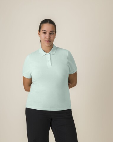 Stella Coaster - Das Damen-Polo - Caribbean Blue - XL bedrucken, Art.-Nr. STPW977C7241X Stella Coaster - Das Damen-Polo - Caribbean Blue - XL bedrucken, Art.-Nr. STPW977C7241X