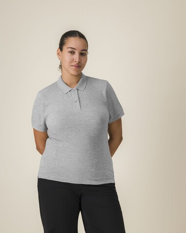 Stella Coaster - Das Damen-Polo - Heather Grey - M bedrucken, Art.-Nr. STPW977C2501M Stella Coaster - Das Damen-Polo - Heather Grey - M bedrucken, Art.-Nr. STPW977C2501M