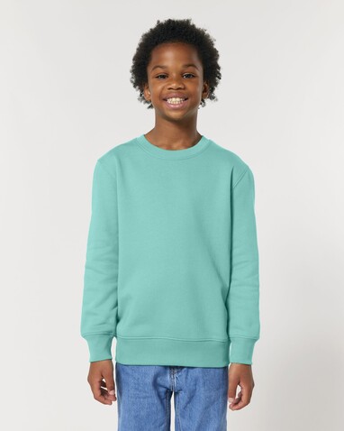 Mini Changer 2.0 - Das Iconic Kinder-Sweatshirt - Pool Blue - 7-8/122-128cm bedrucken, Art.-Nr. STSK181C35707