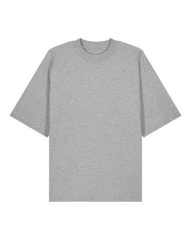 Blaster 2.0 - Das Oversized Unisex-T-Shirt mit Stehkragen - Heather Grey - L bedrucken, Art.-Nr. STTU959C2501L Blaster 2.0 - Das Oversized Unisex-T-Shirt mit Stehkragen - Heather Grey - L bedrucken, Art.-Nr. STTU959C2501L