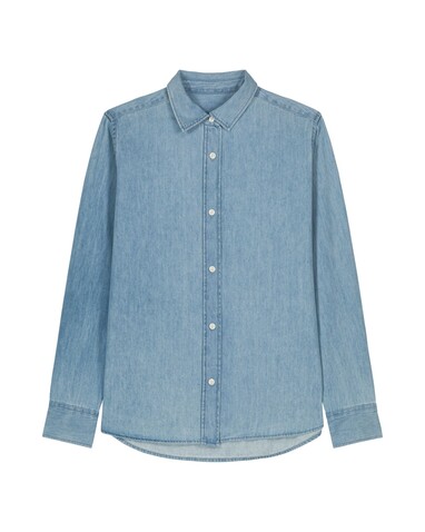 Stella Denim Shirt - Das Damen-Jeanshemd - Light Wash - S bedrucken, Art.-Nr. STWW970C3701S Stella Denim Shirt - Das Damen-Jeanshemd - Light Wash - S bedrucken, Art.-Nr. STWW970C3701S