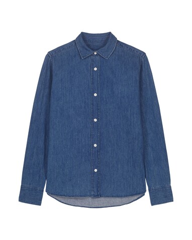Stella Denim Shirt - Das Damen-Jeanshemd - Mid Wash - XS bedrucken, Art.-Nr. STWW970C371XS