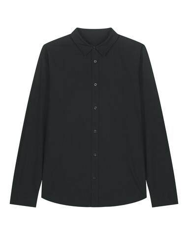 Stella Styler Shirt - Das Relaxed Damen-Popelinehemd - Black - S bedrucken, Art.-Nr. STWW973C0021S