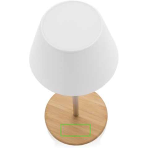Pure Glow USB-Tischleuchte aus RCS recyceltem Kunststoff weiß bedrucken, Art.-Nr. P513.283