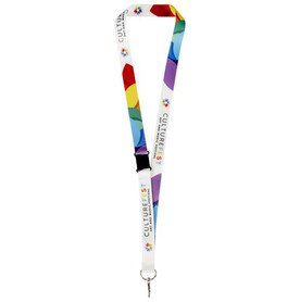 Lois Sublimation RPET-Lanyard mit Sicherheitsverschluss, schwarz, weiss, 10mm bedrucken, Art.-Nr. 1PL1201C