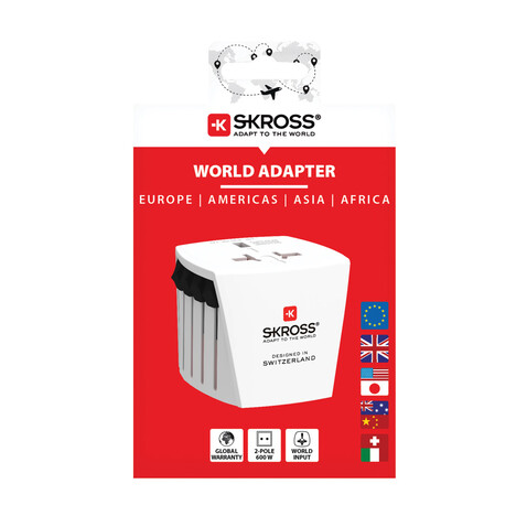 SKROSS World Travel Adapter MUV Micro weiß bedrucken, Art.-Nr. RB1.102.500-E