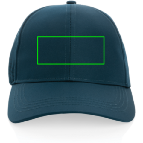 Impact AWARE™ rPET 6-Panel-Sportkappe navy blau bedrucken, Art.-Nr. P453.255