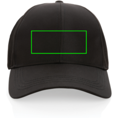 Impact AWARE™ rPET 6-Panel-Sportkappe schwarz bedrucken, Art.-Nr. P453.251