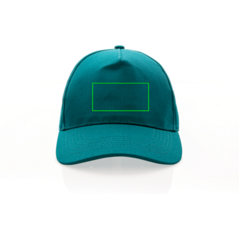 Impact 5 Panel Kappe aus 280gr rCotton mit AWARE™ Tracer verdigris bedrucken, Art.-Nr. P453.477