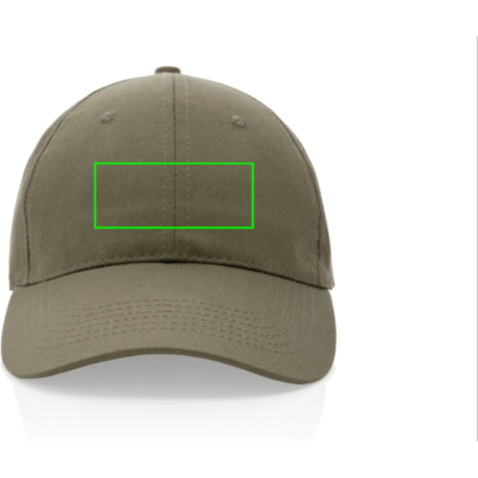 Impact 6 Panel Kappe aus 190gr rCotton mit AWARE™ Tracer grün bedrucken, Art.-Nr. P453.327