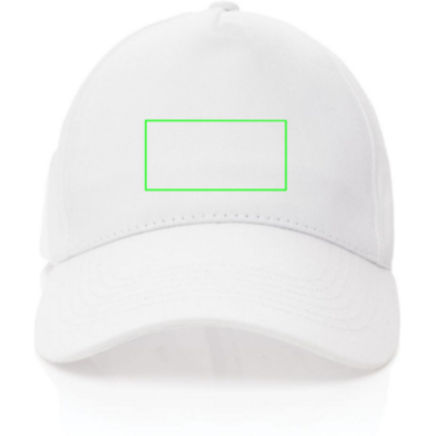 Impact 5 Panel Kappe aus 190gr rCotton mit AWARE™ Tracer weiß bedrucken, Art.-Nr. P453.333 Impact 5 Panel Kappe aus 190gr rCotton mit AWARE™ Tracer weiß bedrucken, Art.-Nr. P453.333