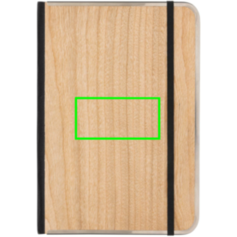 Treeline A5 Deluxe Notizbuch mit Holzeinband braun bedrucken, Art.-Nr. P774.579