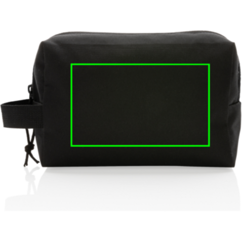 Impact AWARE™ Basic RPET Kulturtasche schwarz bedrucken, Art.-Nr. P820.761