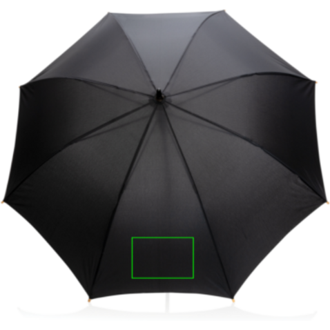 23&quot; Impact AWARE™ RPET 190T Auto-Open Bambus-Schirm schwarz bedrucken, Art.-Nr. P850.651