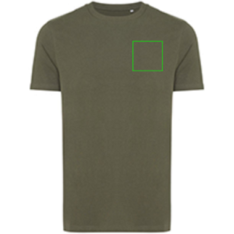 IQONIQ Bryce T-Shirt aus recycelter Baumwolle khaki bedrucken, Art.-Nr. T9100.020.S