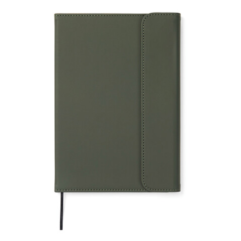 VINGA Baltimore GRS-zertifiziertes Papier &amp; PU-Notizbuch grün bedrucken, Art.-Nr. V773107