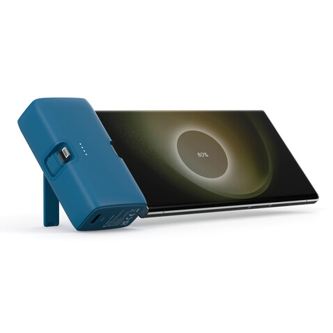 Urban Vitamin Los Angeles 20W Powerbank aus RCS rec. Plastik blau bedrucken, Art.-Nr. P322.8505