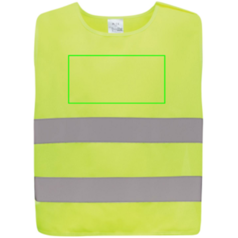 Sicherheitsweste aus GRS recyceltem PET 7-12 Jahre gelb bedrucken, Art.-Nr. P239.766
