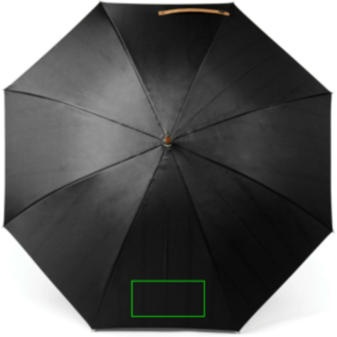 VINGA Bosler AWARE™ Regenschirm aus recyceltem PET schwarz bedrucken, Art.-Nr. V850001