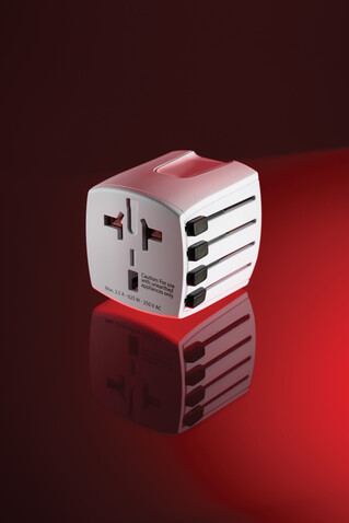 SKROSS World Travel Adapter MUV Micro weiß bedrucken, Art.-Nr. RB1.102.500-E