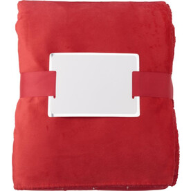 Kuscheldecke aus Polyester Margot – Rot bedrucken, Art.-Nr. 008999999_4290