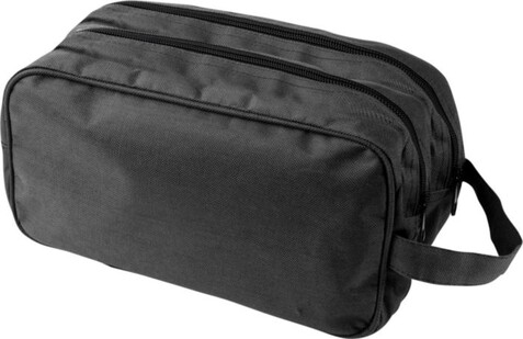 Kulturtasche aus Polyester Calista – Schwarz bedrucken, Art.-Nr. 001999999_6425