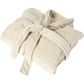 Fleece-Bademantel Derek – beige bedrucken, Art.-Nr. 357040999_7775