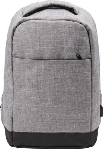 Diebstahlsicherer Rucksack aus Polyester Cruz – Hellgrau bedrucken, Art.-Nr. 027999999_7879