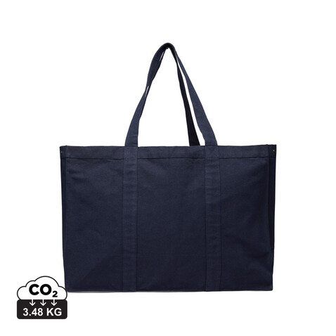 VINGA Hilo AWARE™ Maxi-Tasche aus recyceltem Canvas navy blau bedrucken, Art.-Nr. V762015 VINGA Hilo AWARE™ Maxi-Tasche aus recyceltem Canvas navy blau bedrucken, Art.-Nr. V762015