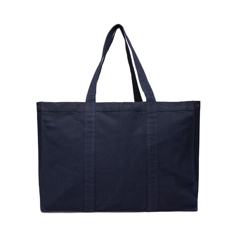 VINGA Hilo AWARE™ Maxi-Tasche aus recyceltem Canvas navy blau bedrucken, Art.-Nr. V762015 VINGA Hilo AWARE™ Maxi-Tasche aus recyceltem Canvas navy blau bedrucken, Art.-Nr. V762015