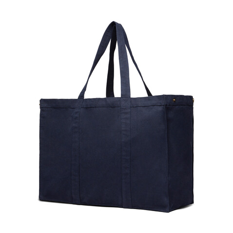 VINGA Hilo AWARE™ Maxi-Tasche aus recyceltem Canvas navy blau bedrucken, Art.-Nr. V762015 VINGA Hilo AWARE™ Maxi-Tasche aus recyceltem Canvas navy blau bedrucken, Art.-Nr. V762015