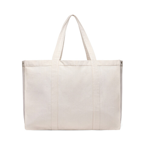 VINGA Hilo AWARE™ Maxi-Tasche aus recyceltem Canvas off white bedrucken, Art.-Nr. V762013