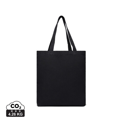 VINGA Hilo AWARE™ Tragetasche aus recyceltem Canvas schwarz bedrucken, Art.-Nr. V762021