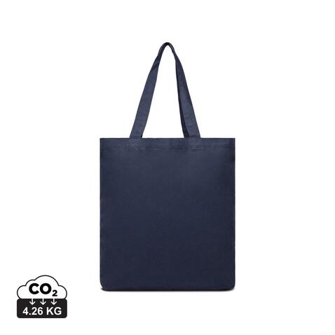 VINGA Hilo AWARE™ Tragetasche aus recyceltem Canvas navy blau bedrucken, Art.-Nr. V762025