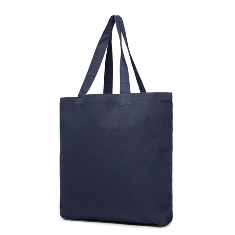 VINGA Hilo AWARE™ Tragetasche aus recyceltem Canvas navy blau bedrucken, Art.-Nr. V762025