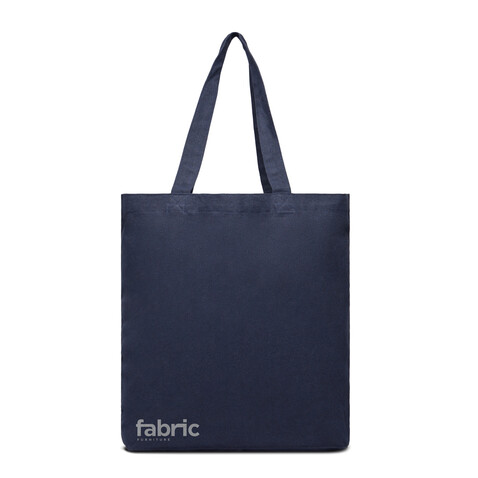 VINGA Hilo AWARE™ Tragetasche aus recyceltem Canvas navy blau bedrucken, Art.-Nr. V762025